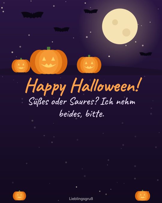 Happy Halloween! Süßes oder Saures? Ich nehm beides, bitte.