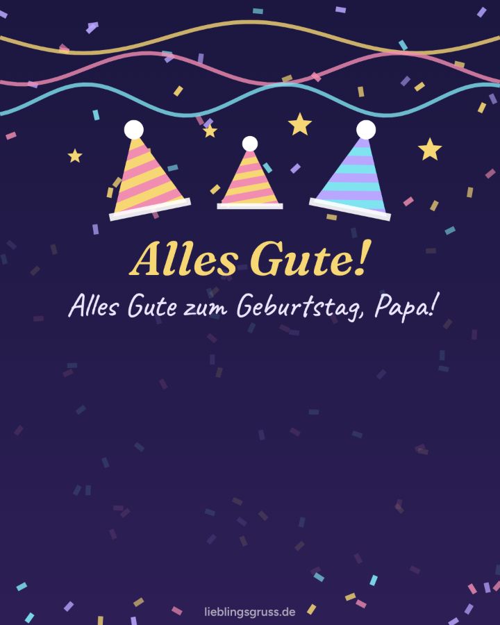 Alles Gute! Alles Gute zum Geburtstag, Papa! (Motiv Nachtparty)